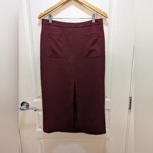 Magenta Pencil Skirt